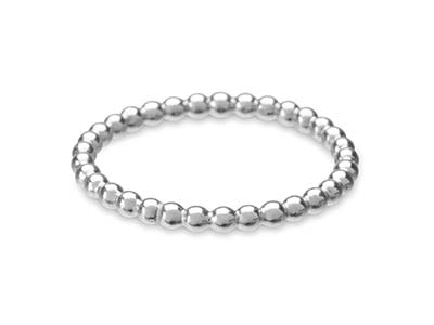 Sterling Silver Beaded Ring 2mm