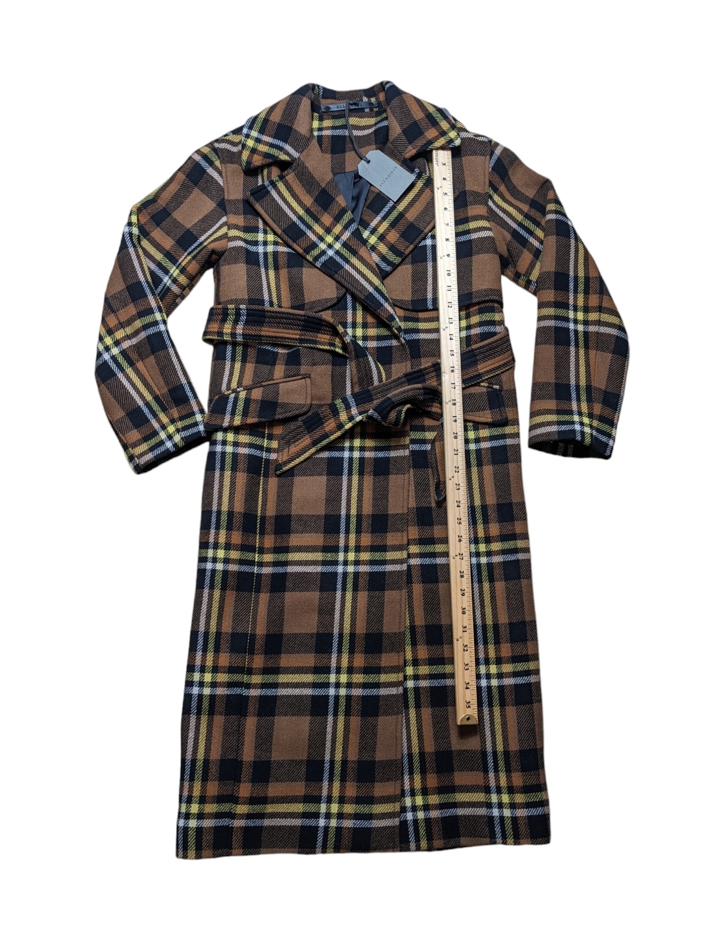 Allsaints Check Ladies Trench Coat Size 4 BNWT