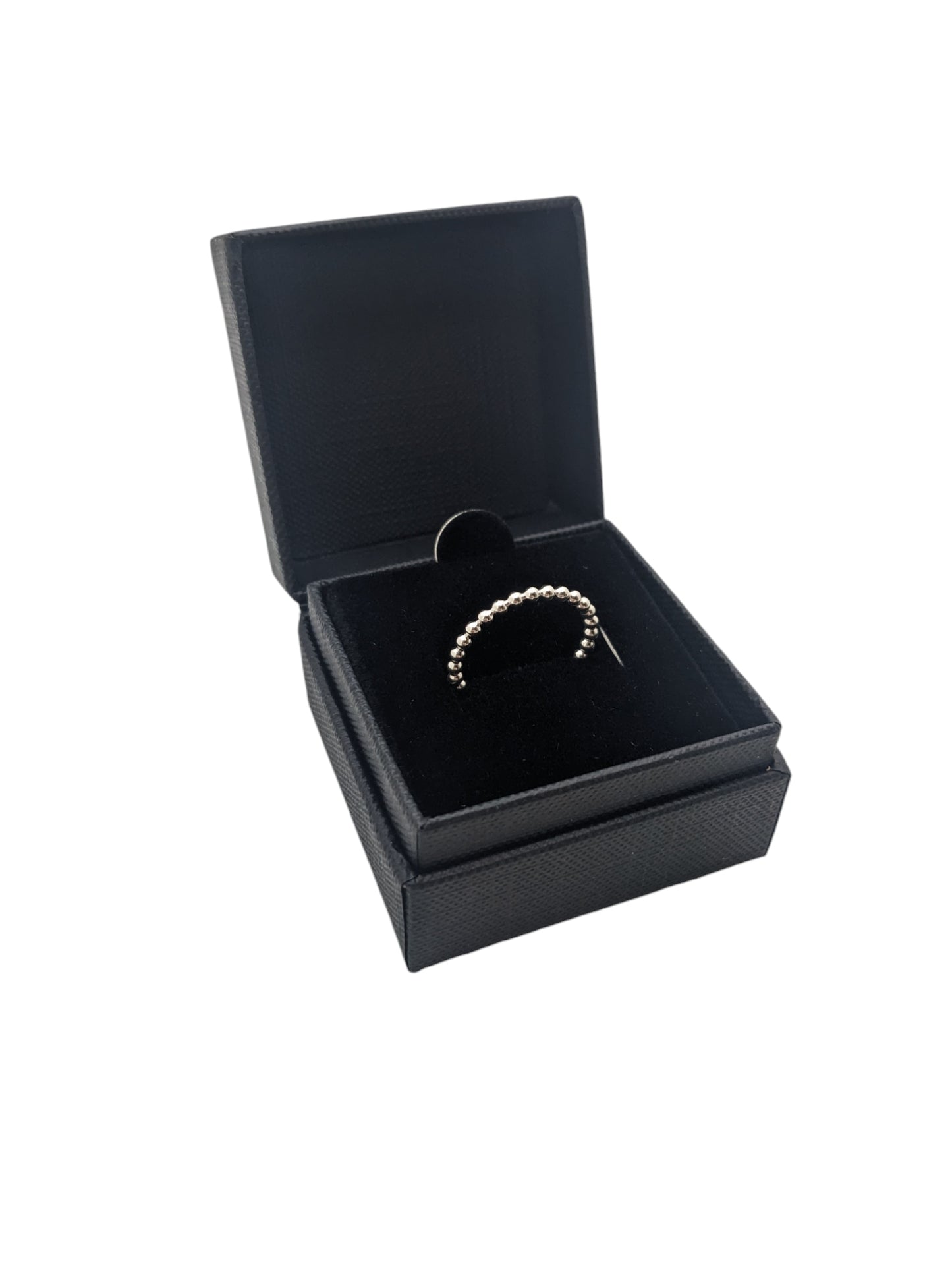 Bague en argent sterling avec perles de 2 mm