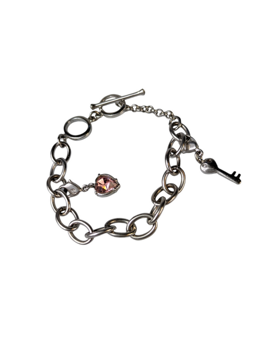 Swarovski Bracelet With 2 Charns