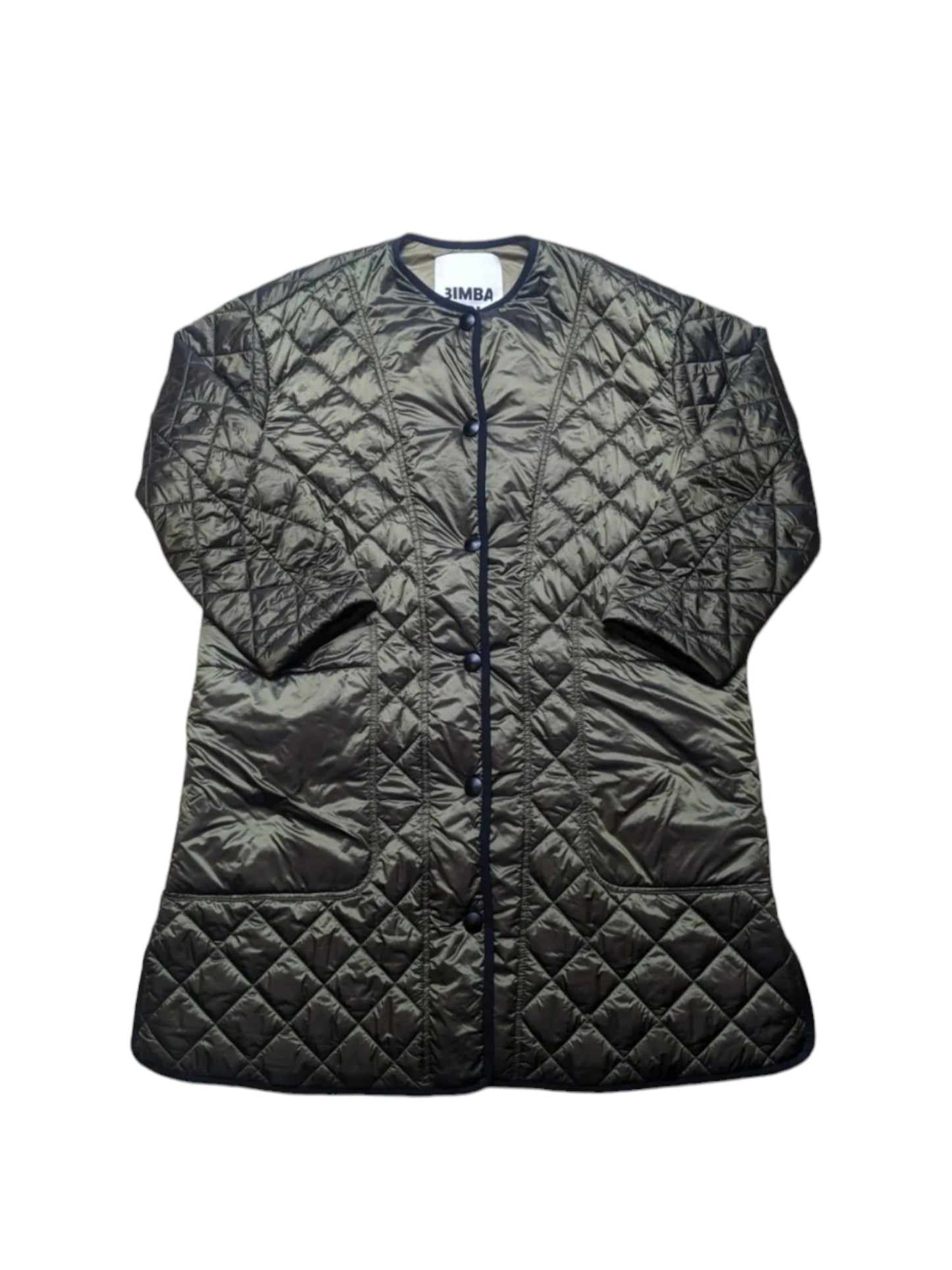 Bimba Y Lola Coat Size Small Khaki Quilted Jacket