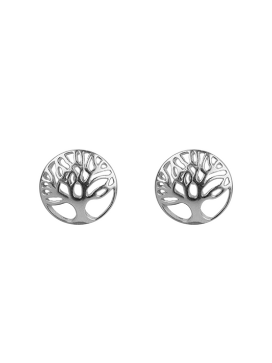 Sterling Silver Earrings Tree Of Life Stud