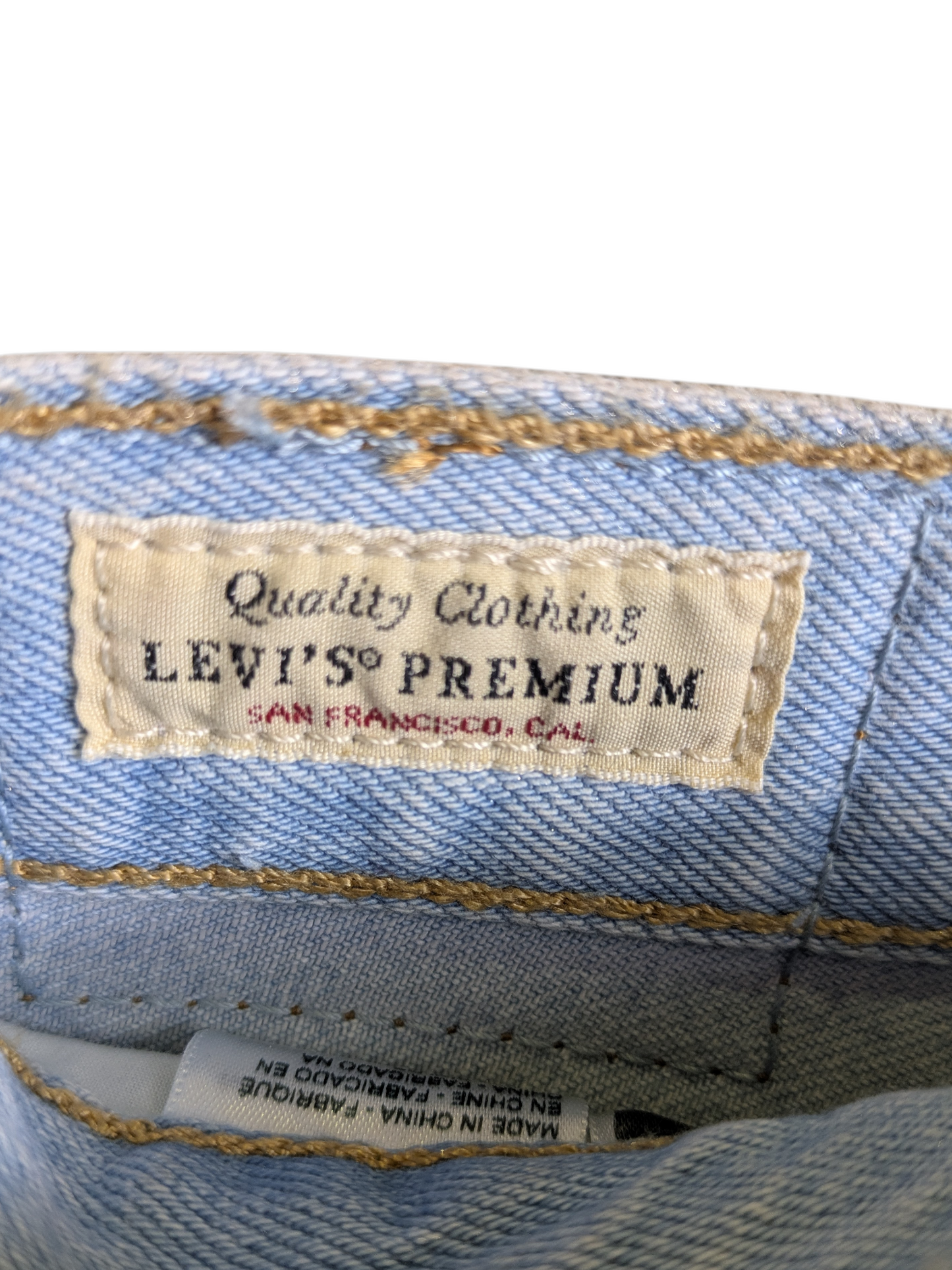 Levi's Gold Denim Skirt