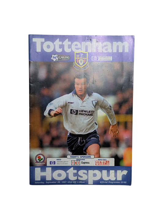 Tottenham Hotspur v Blackburn Rovers Football Programme 1997