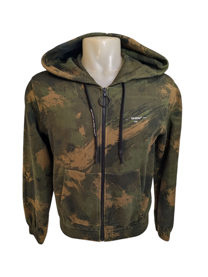 Sweat à capuche zippé Off-White Paintbrush