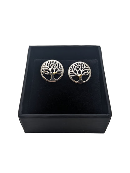 Sterling Silver Earrings Tree Of Life Stud