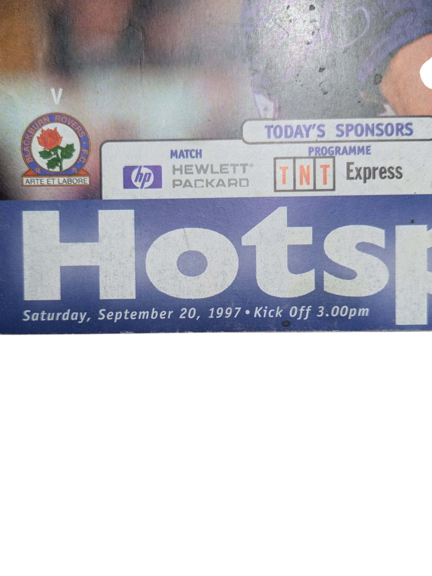 Tottenham Hotspur v Blackburn Rovers Football Programme 1997